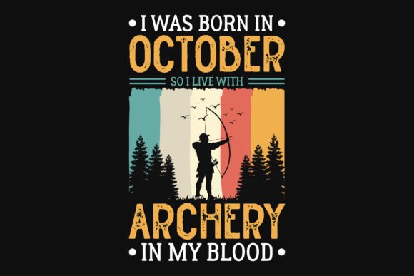 Archery Graphic Vintages T-Shirt Design: A Premium Asset for Your POD Business