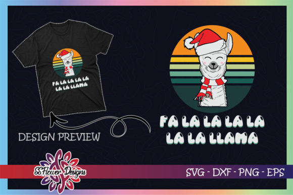 Fa La La Llama Christmas Funny Graphic: Festive Fun for Designers