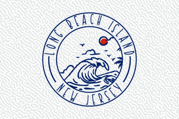 Long Beach Island New Jersey Graphic: A Coastal Font for Bold Designs